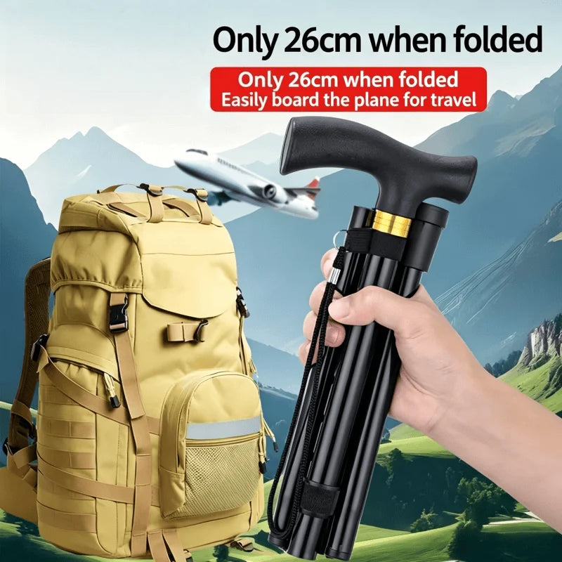 Foldable Hiking Cane Crutch Aluminum — Swuffy