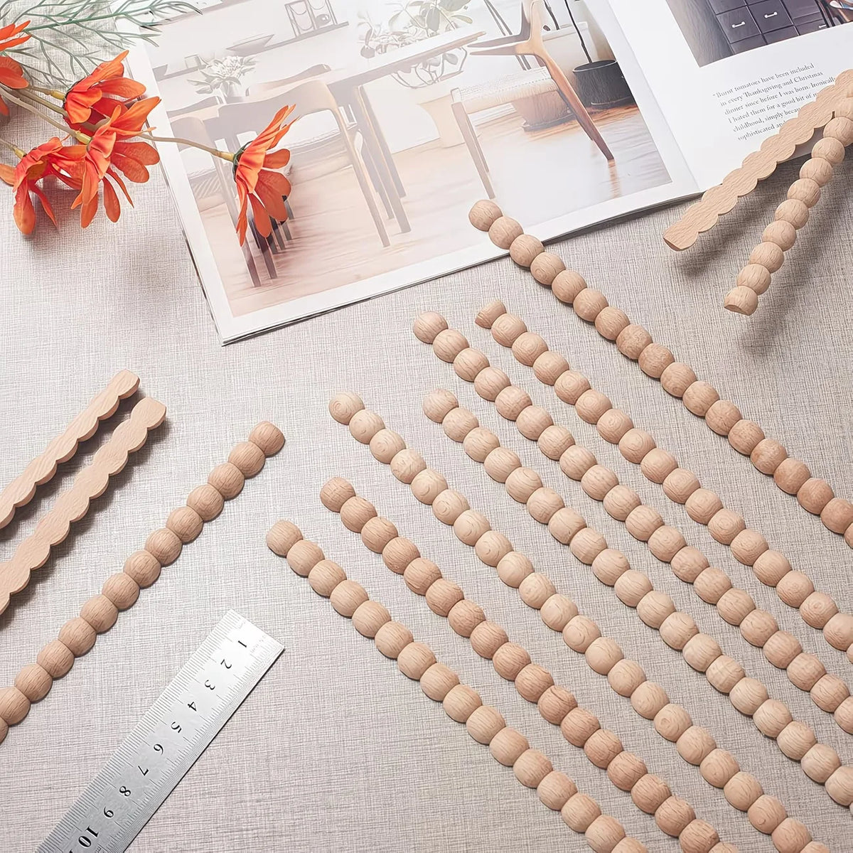 Multiple Sizes Unfinished Wood Beaded — Swuffy