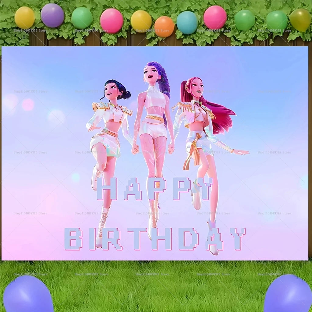 Happy Birthday Party Banner Kpop — Swuffy
