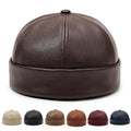 Casual Retro Brimless Hat PU — Swuffy