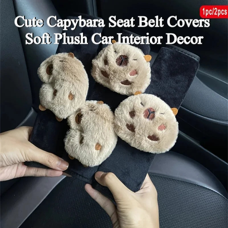 Capybara Seat Belt Cover Soft — Swuffy