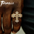 Topgrillz Vintage Crest Cross Ring — Swuffy
