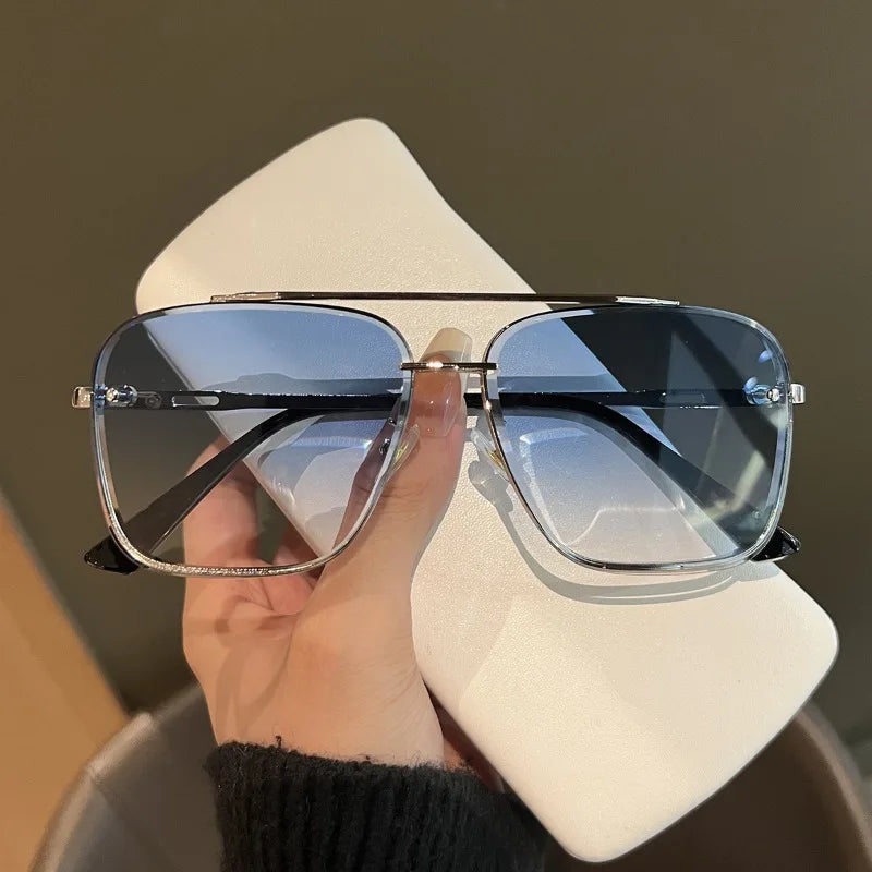 Square Sunglasses Metal Frame Eyeglasses — Swuffy