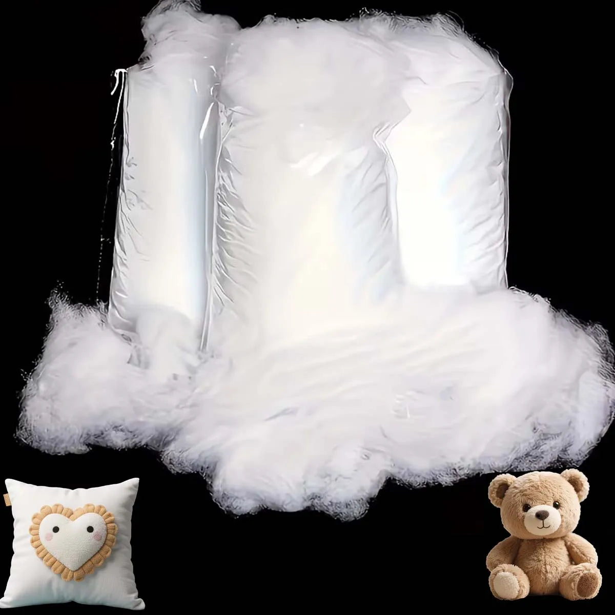 Soft Polyester Fiber Fill White — Swuffy