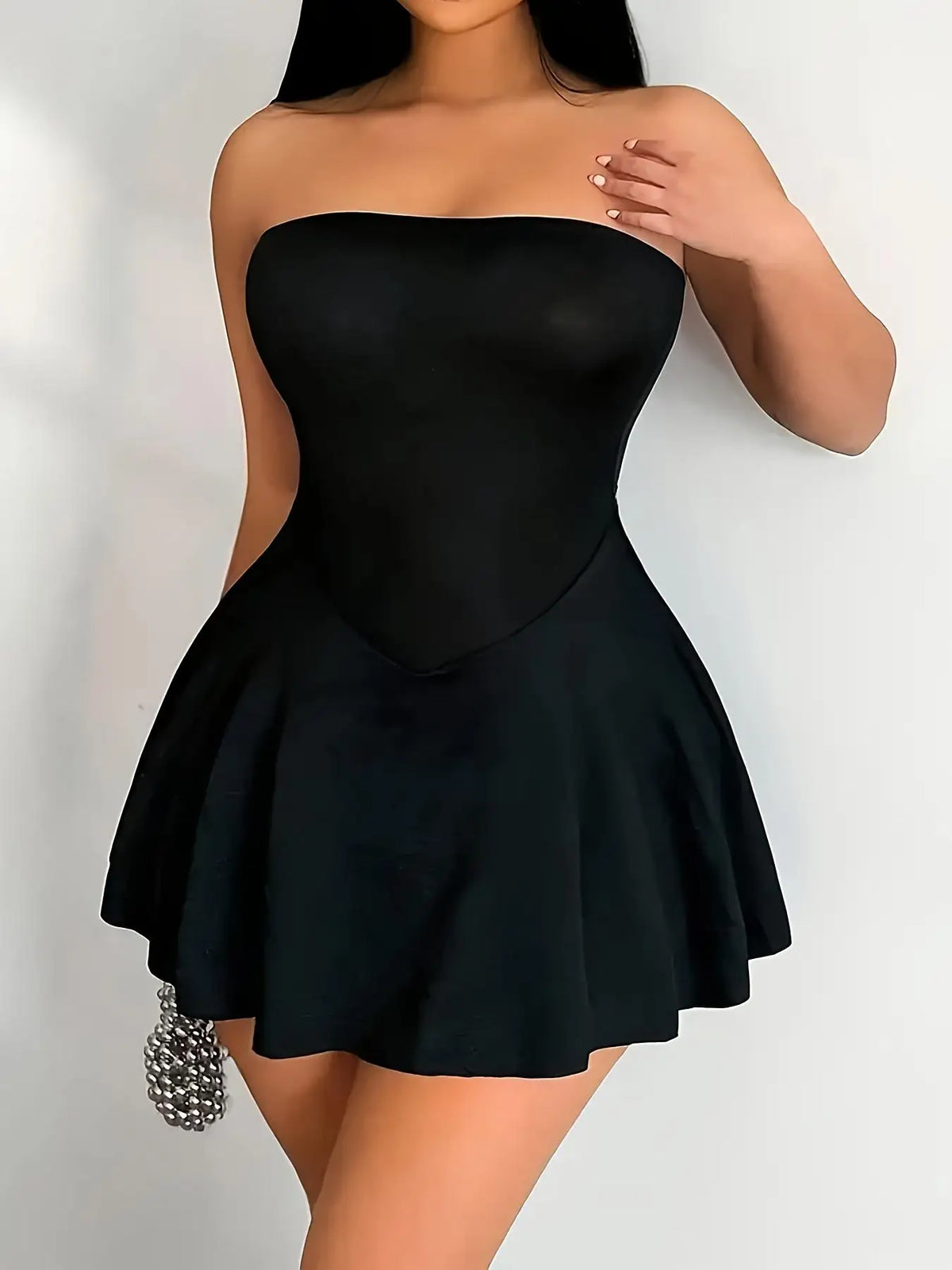 Strapless Bell Skirt Waist Fitted — Swuffy