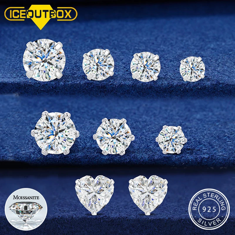 Certified Heart Cut Moissanite Stud — Swuffy