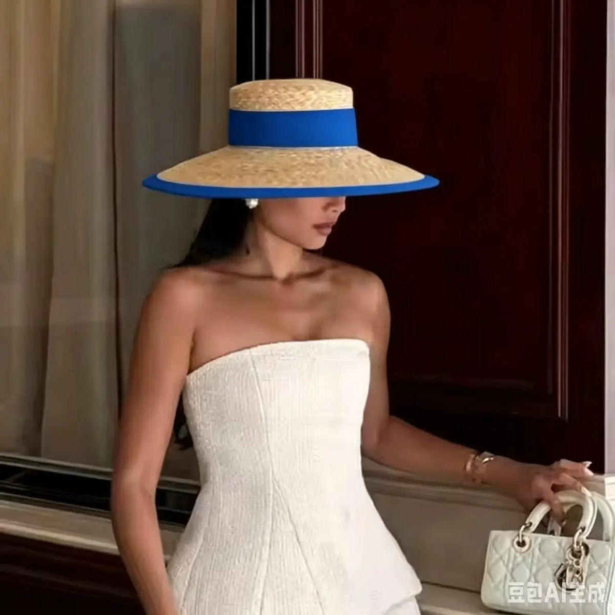 Royal Blue Sun Hat Straw — Swuffy
