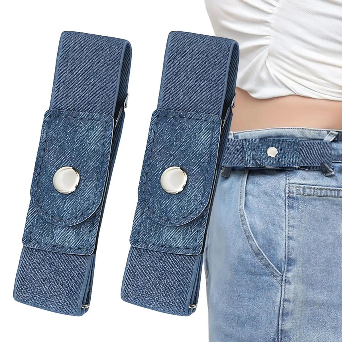 Nuvora No Buckle Belt Women Elastic Adjustable Strap — Nuvora