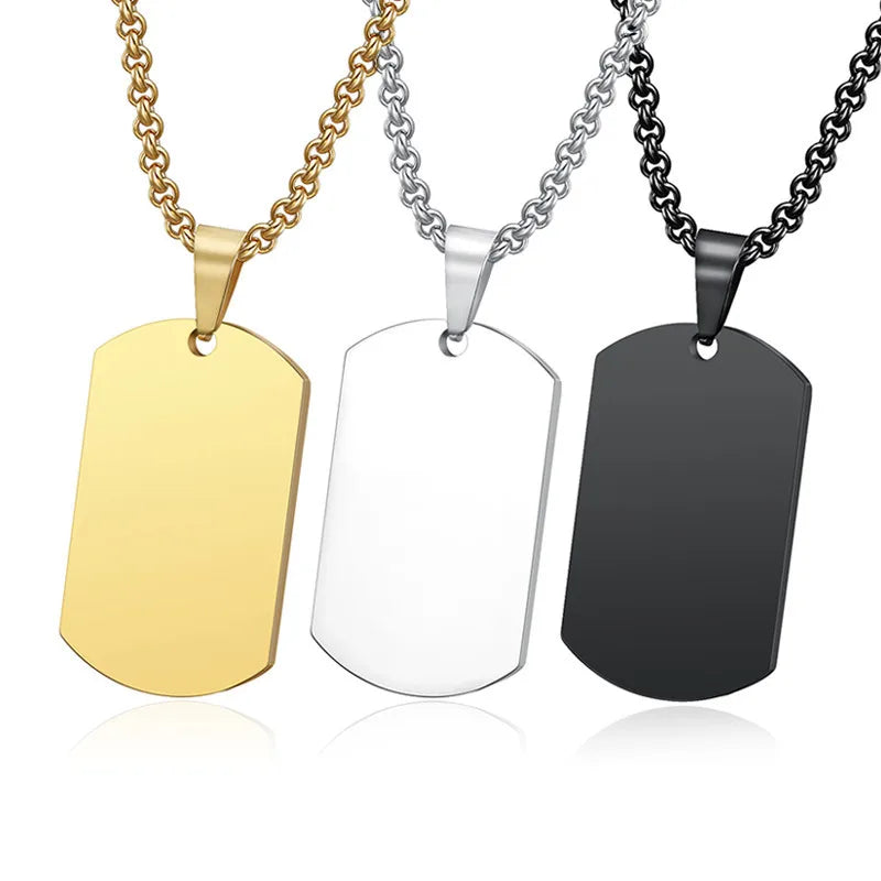 Blank Dogtag Necklace Stainless Steel — Swuffy