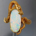 Vintage Inlaid Imitation Opal Snake — Swuffy