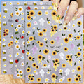 Sheets Sunflower Daisy Nail Stickers — Swuffy