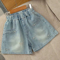 Nuvora Summer Teens Girls Shorts Jeans Bow Decoration — Nuvora