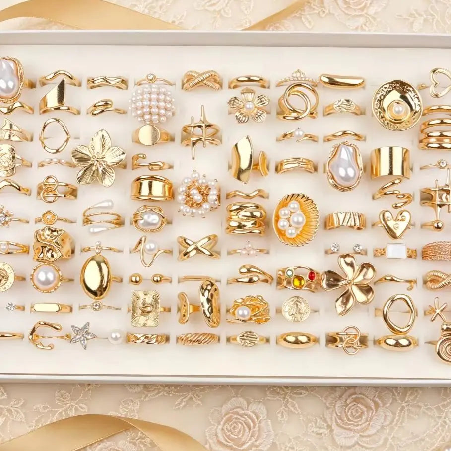 Vintage Golden Rings Mix Geometry — Swuffy