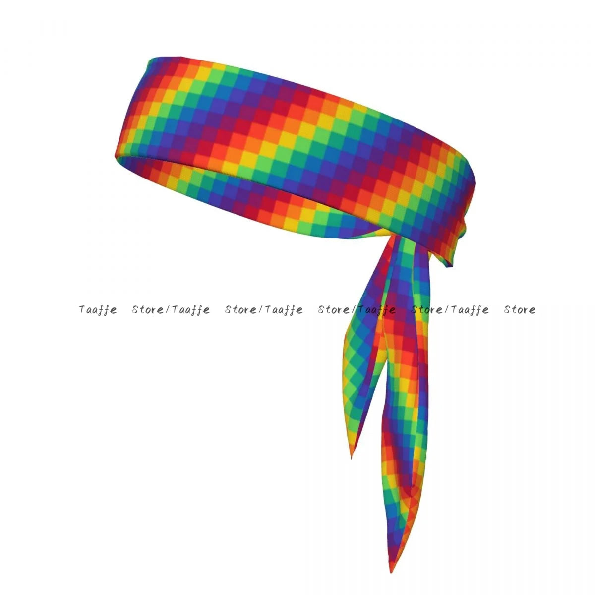 Tie Headbands Rainbow Background Sports — Swuffy
