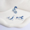 Cartoon Seahorse Dolphin Whale Enamel — Swuffy