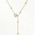 Sparkling Teardrop Cz Pendant Necklace — Swuffy