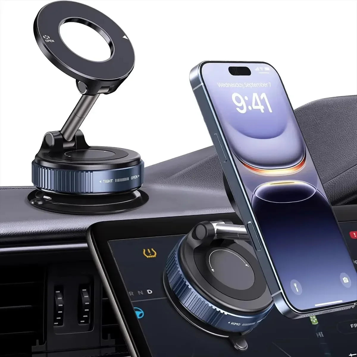 Rotating Vacuum Magnetic Car Phone — Swuffy