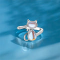Silver Plated Engagement Cat Ring — Swuffy