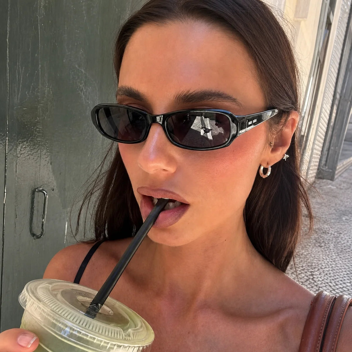 Small Rectangle Sunglasses Retro Square — Swuffy