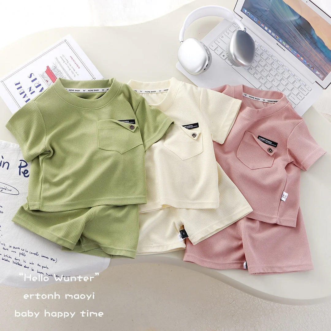 Summer Kids Waffle Knit Short — Swuffy