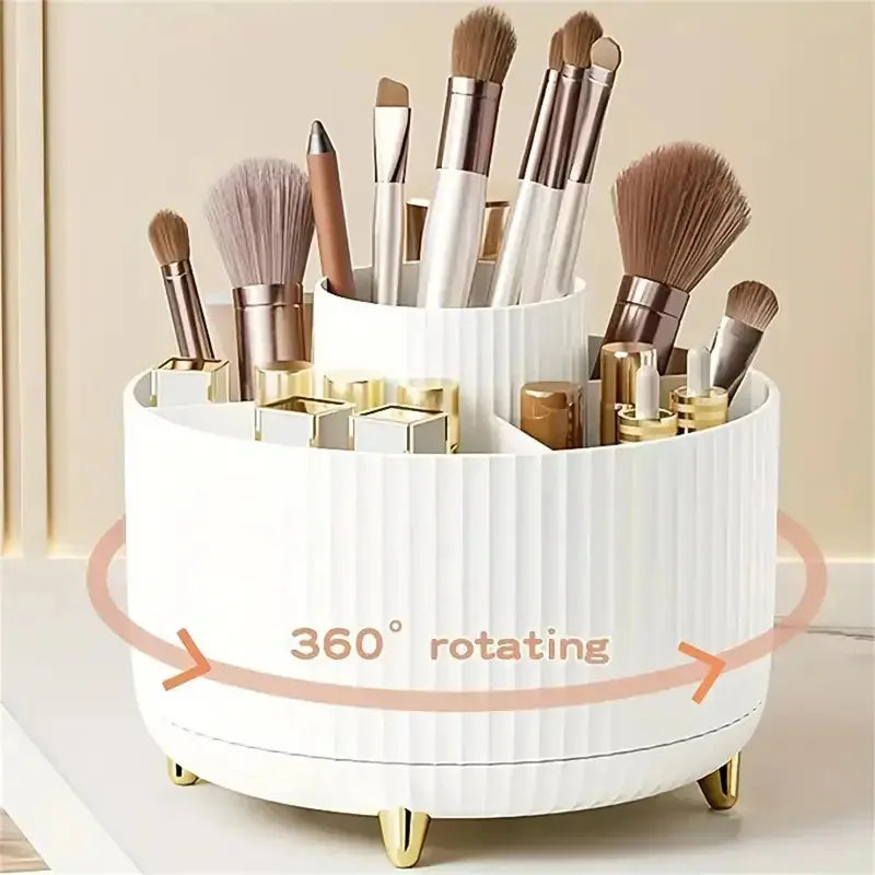 Rotating Makeup Organizer Plastic Cosmetic — Swuffy