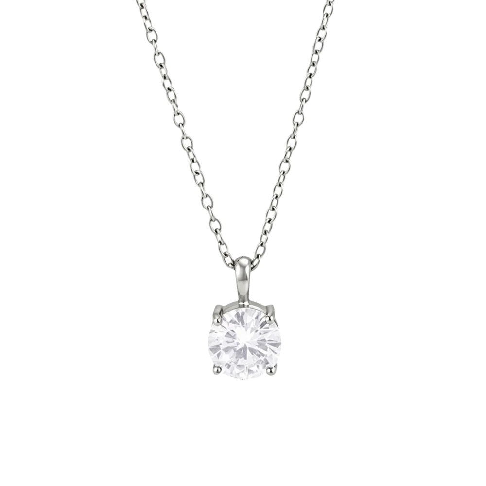 Pvd Plated Zircon Pendant Necklace — Swuffy