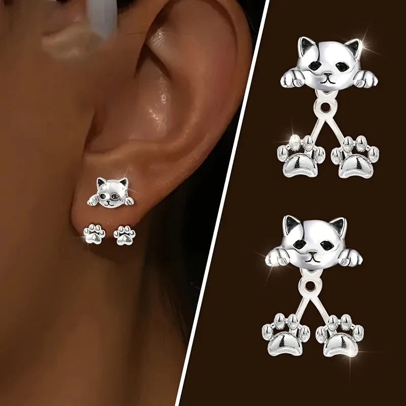 Cat Paw Hanging Earrings Unique — Swuffy