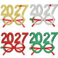 Plastic Glasses Happy Year Christmas — Swuffy