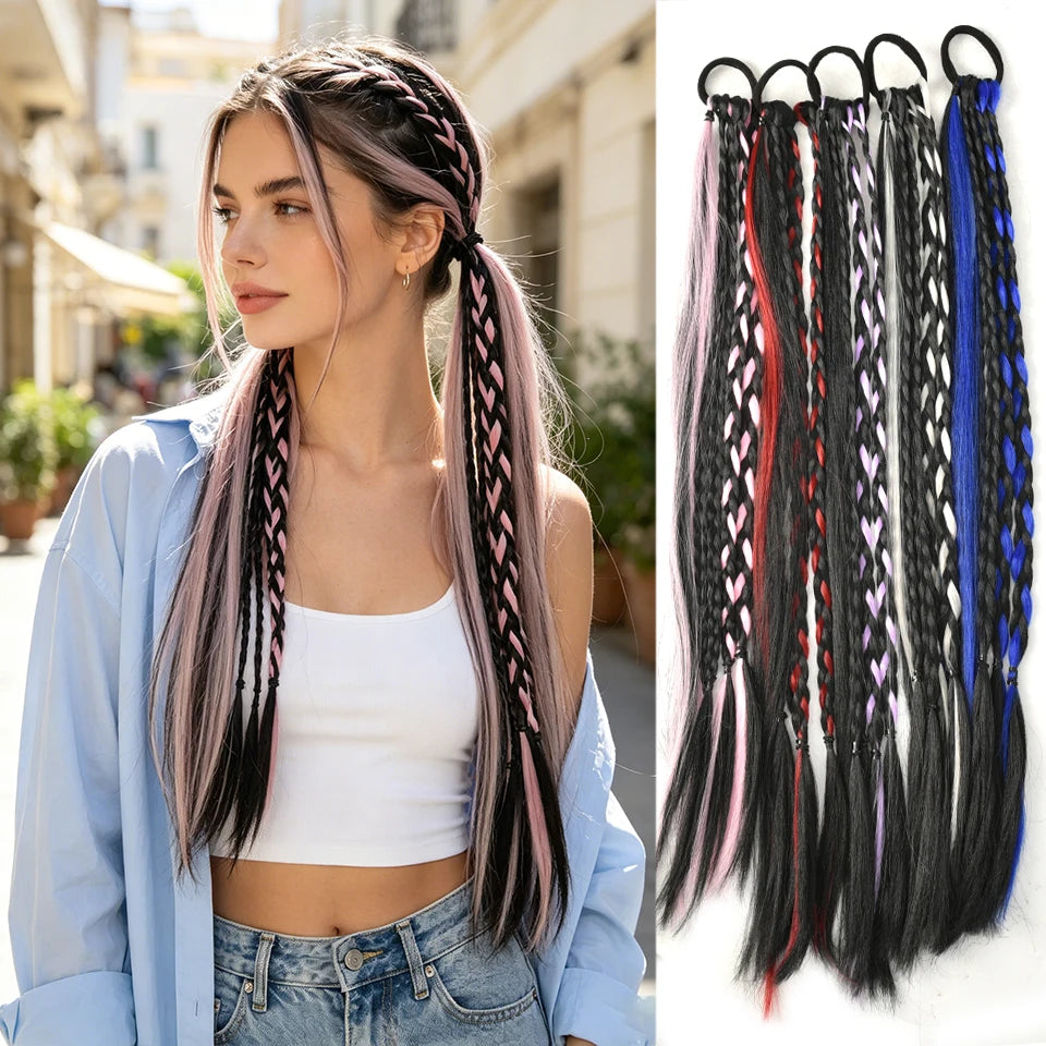 Inch Rubber Band Braided Hair — Swuffy