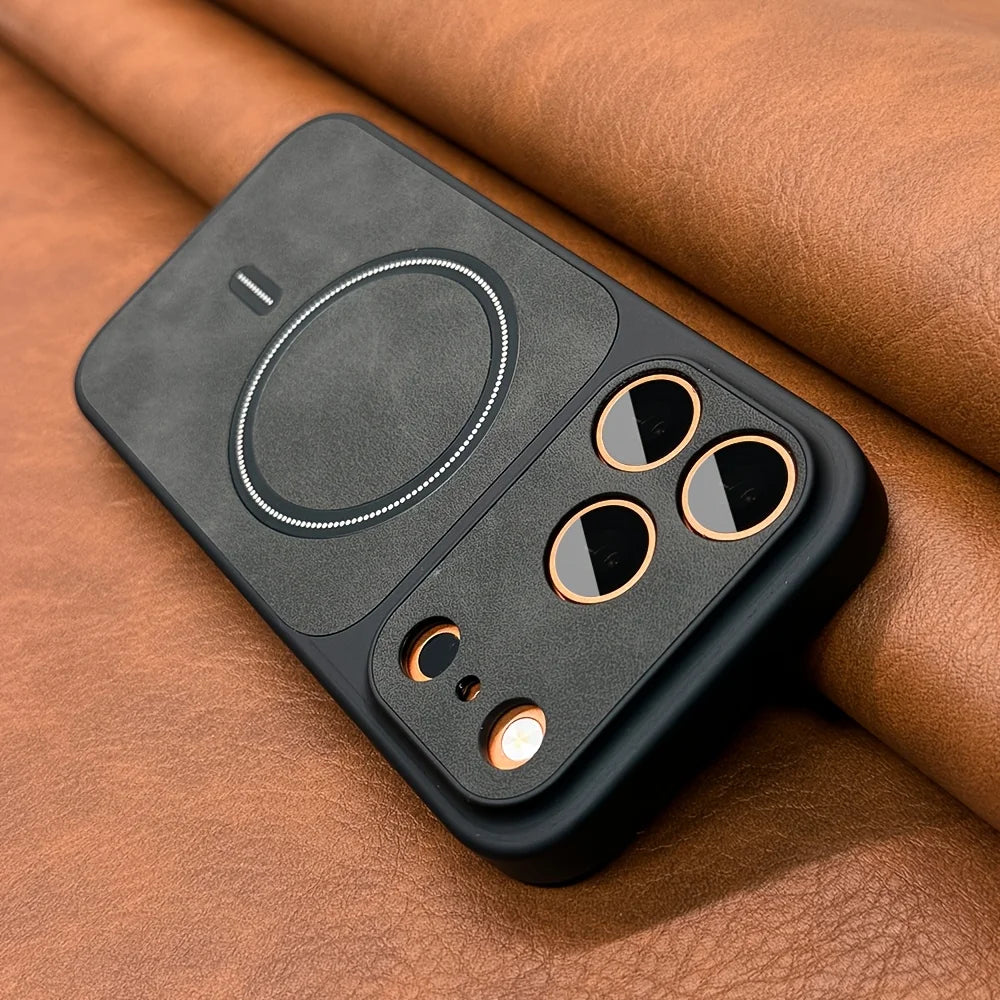 Artificial Leather Matte Magnetic Phone — Swuffy