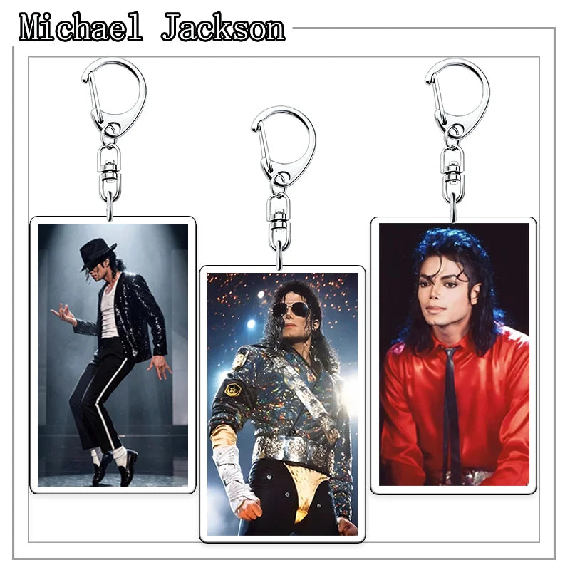 Michael Jackson Acrylic Keychain Bag — Swuffy