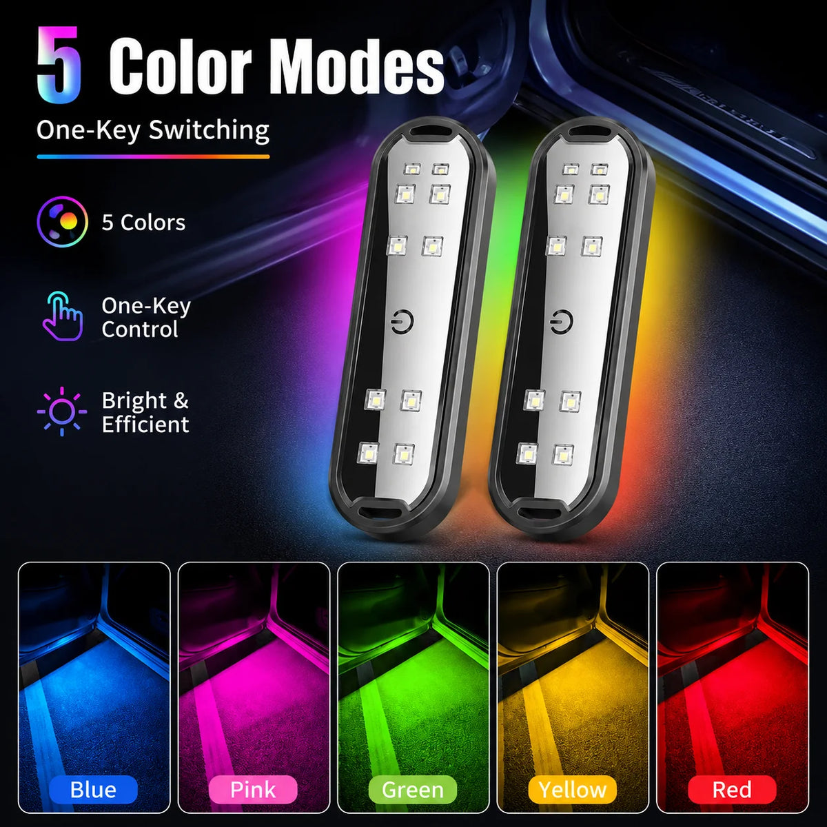 Wireless Car LED Interior Light — Swuffy