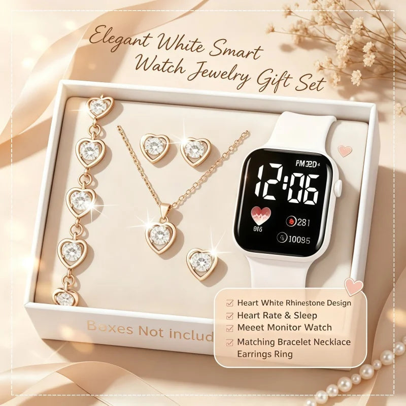 Electronic Watch Necklace Earrings Ring — Swuffy