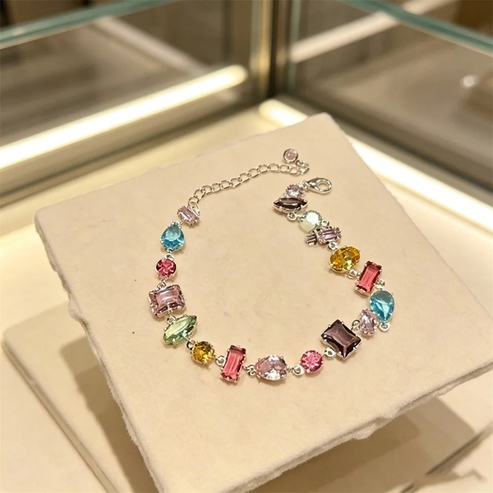Sparkling Rainbow Geometric Crystal Bracelets — Swuffy
