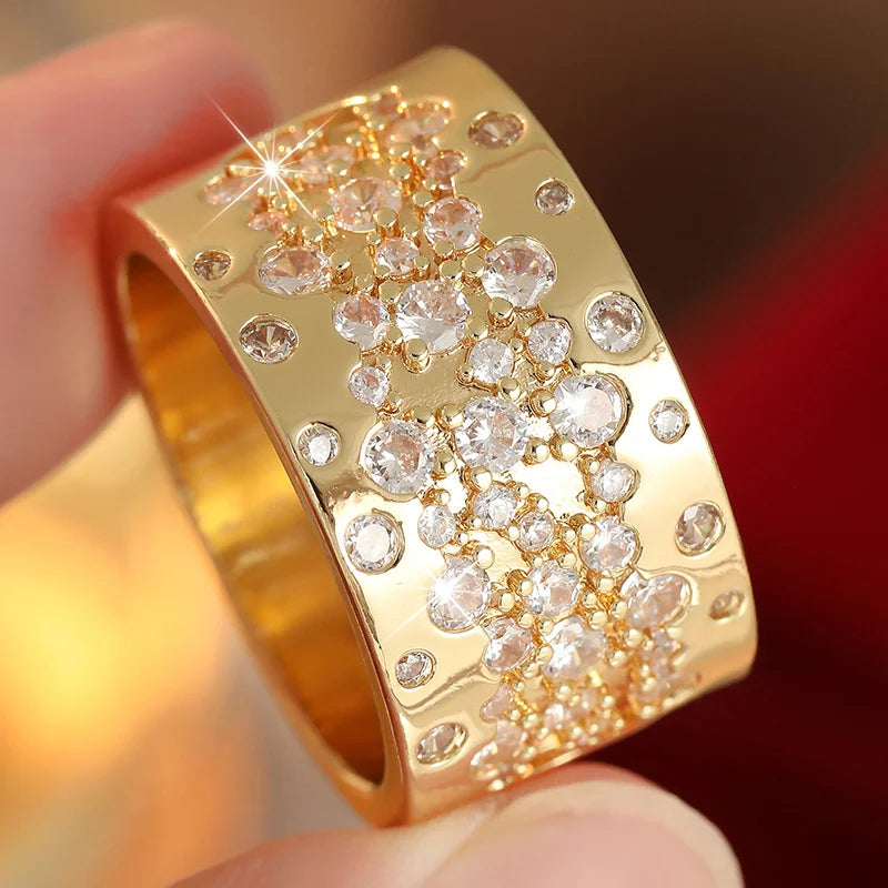 Classic Golden Plated Wide Ring — Swuffy