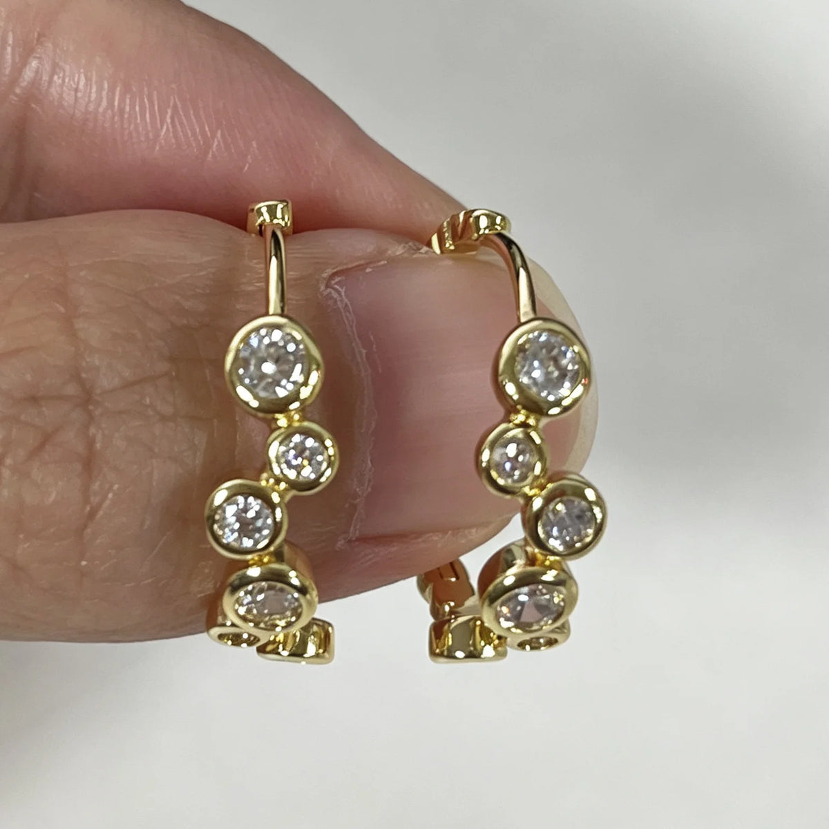 Gold Moissanite Sweet Bubble Hoop — Swuffy