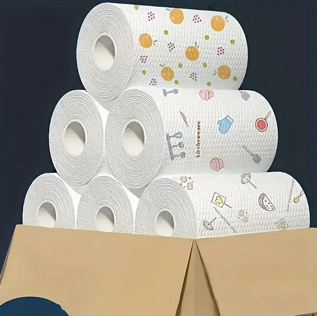 Nuvora 50 Roll Dishcloth Absorbent Thickened Kitchen Paper — Nuvora