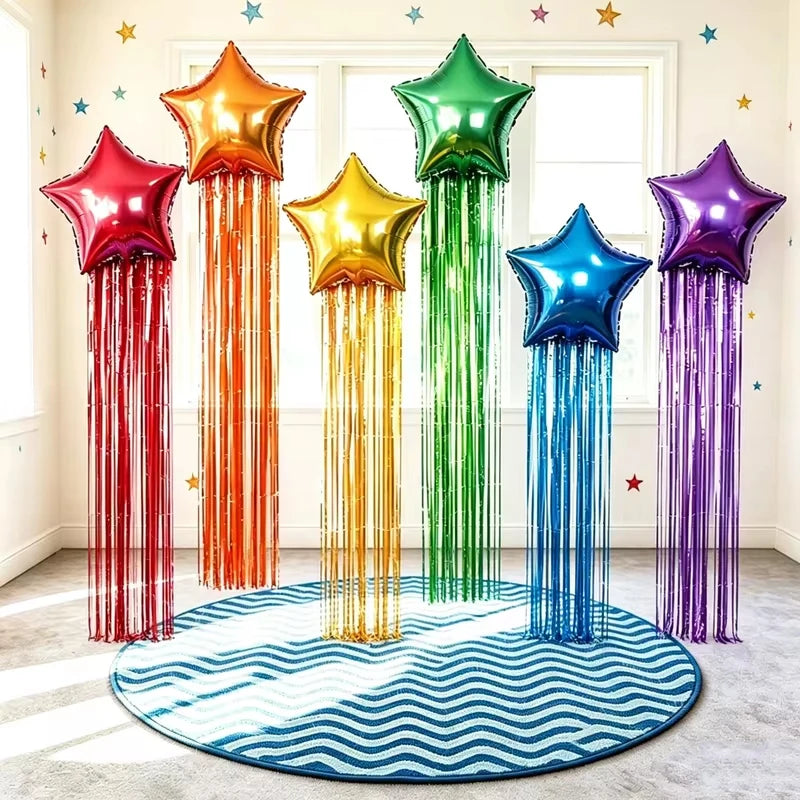 Star Shaped Balloon Tassel Rain — Swuffy