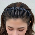Braided Headband Double Fringe Clips — Swuffy