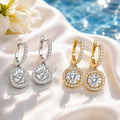 Classic Round Cz Dangle Earrings — Swuffy
