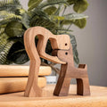 Charming Handcrafted Wooden Dog Figurine — Swuffy