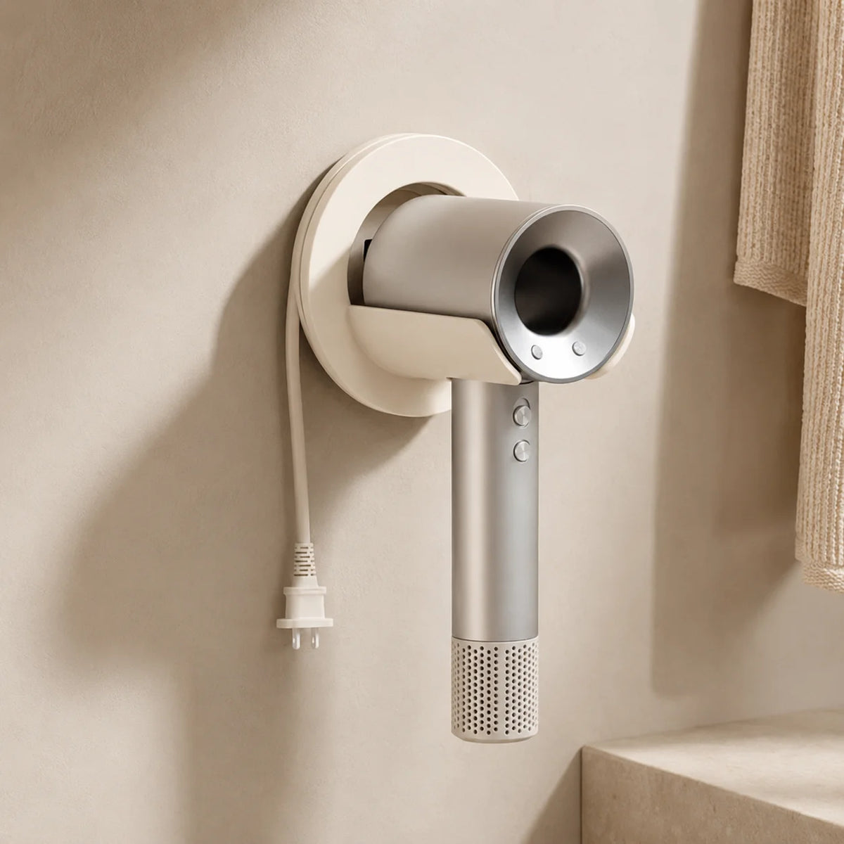 Wall-Mounted Hair Dryer Holder — Swuffy