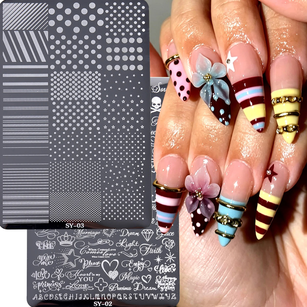 Nail Stamping Plates Stainless Steel — Swuffy