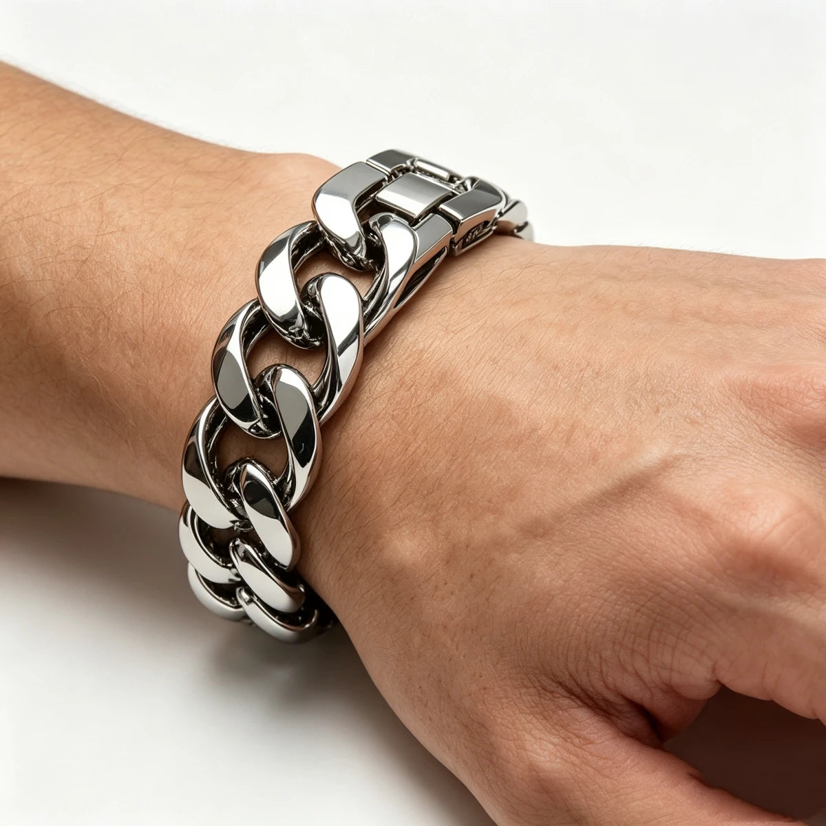 Polished Stainless Steel Cuban Link — Swuffy