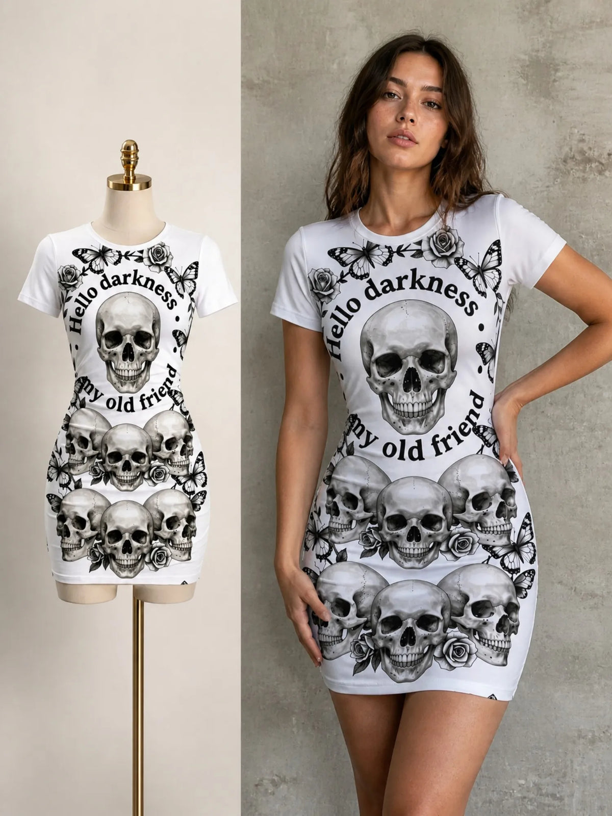 Short Sleeve Bodycon Dress Slim — Swuffy
