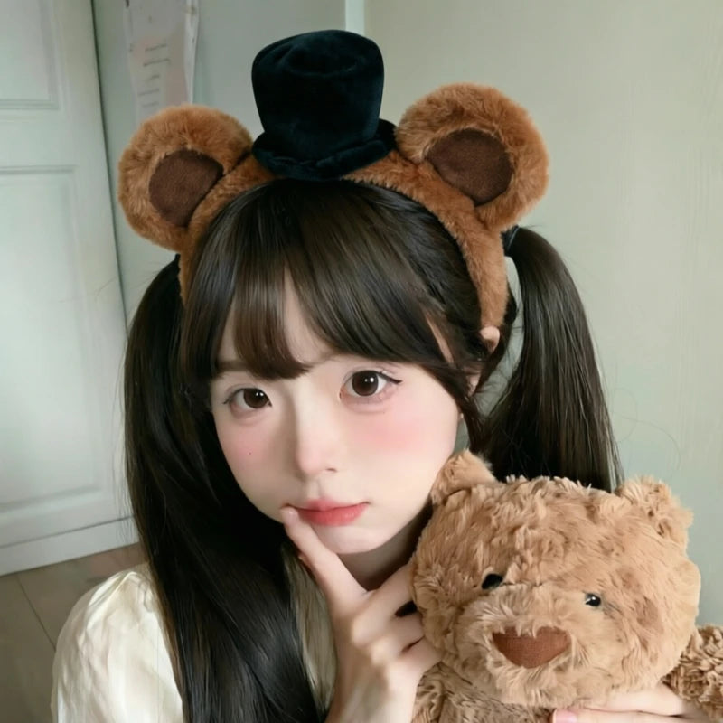 Fuzzy Bear Ear Headband Small — Swuffy