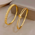 Stackable Gold Plated Bangle Bracelet — Swuffy