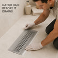 Nuvora Cuttable Shower Drain Hair Catcher Self-Adhesive Floor — Nuvora