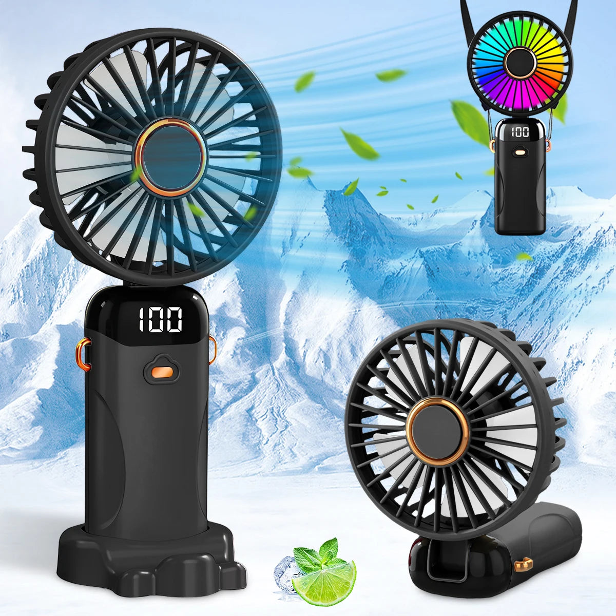 USB Rechargeable Handheld Fan Speeds — Swuffy