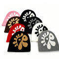 Floral Knit Beanie Hat Flower — Swuffy